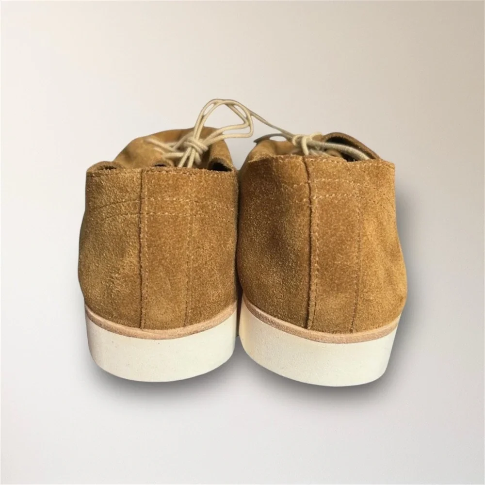 Nisolo Mens 8 Tan Suede Lightweight Derby Oxford Leather Travel Shoes New in Box